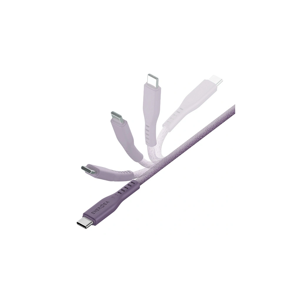 Hurtownia GSM - Kabel ENERGEA Flow USB-C / USB-C 240W, 5A, PD, Fast Charge, 1.5m lila/purple - ENG128 - {ean13} - Hurt