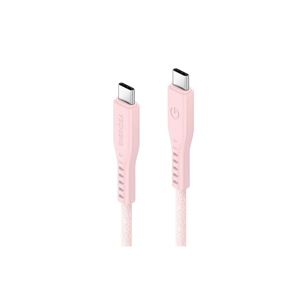 Hurtownia GSM - Kábel ENERGEA Flow USB-C / USB-C 240W, 5A, PD, Gyors Töltés, 1.5m rózsaszín/pink - ENG130 - {ean13} - Hurt