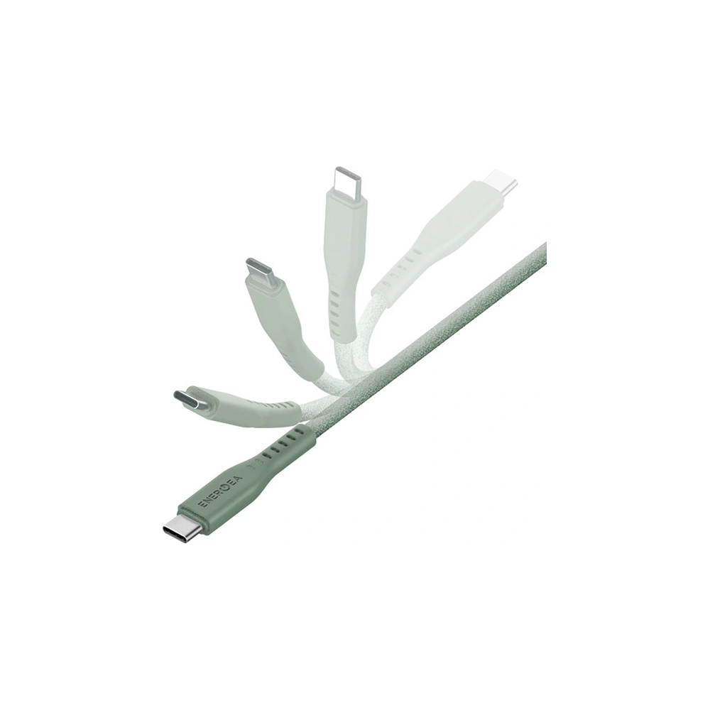 Hurtownia GSM - Kábel ENERGEA Flow USB-C / USB-C 240W, 5A, PD, Gyors Töltés, 1.5m zöld/green - ENG131 - {ean13} - Hurt