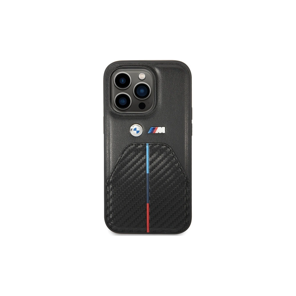 Hurtownia GSM - Case BMW BMHCP14L22NSTB Apple iPhone 14 Pro Stamped Tricolor Stripe schwarz/black - BMW580 - {ean13} - Hurt