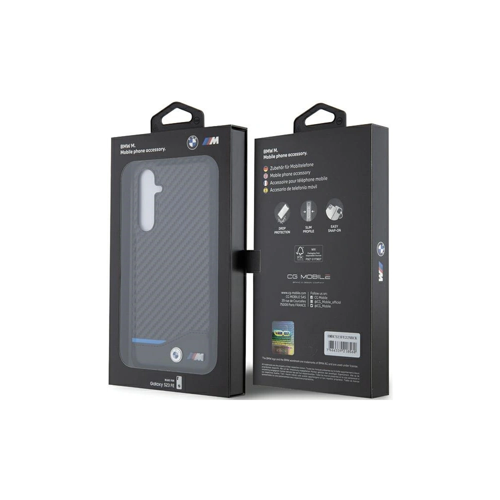 Hurtownia GSM - Case BMW BMHCS23FE22NBCK Samsung Galaxy S23 FE Leder Carbon schwarz/black - BMW582 - {ean13} - Hurt