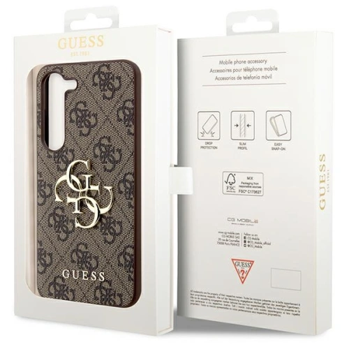 Etui Guess GUHCS23FE4GMGBR Samsung Galaxy S23 FE hardcase 4G Big Metal Logo brązowy/brown