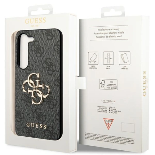 Etui Guess GUHCS23FE4GMGGR Samsung Galaxy S23 FE hardcase 4G Big Metal Logo szary/grey