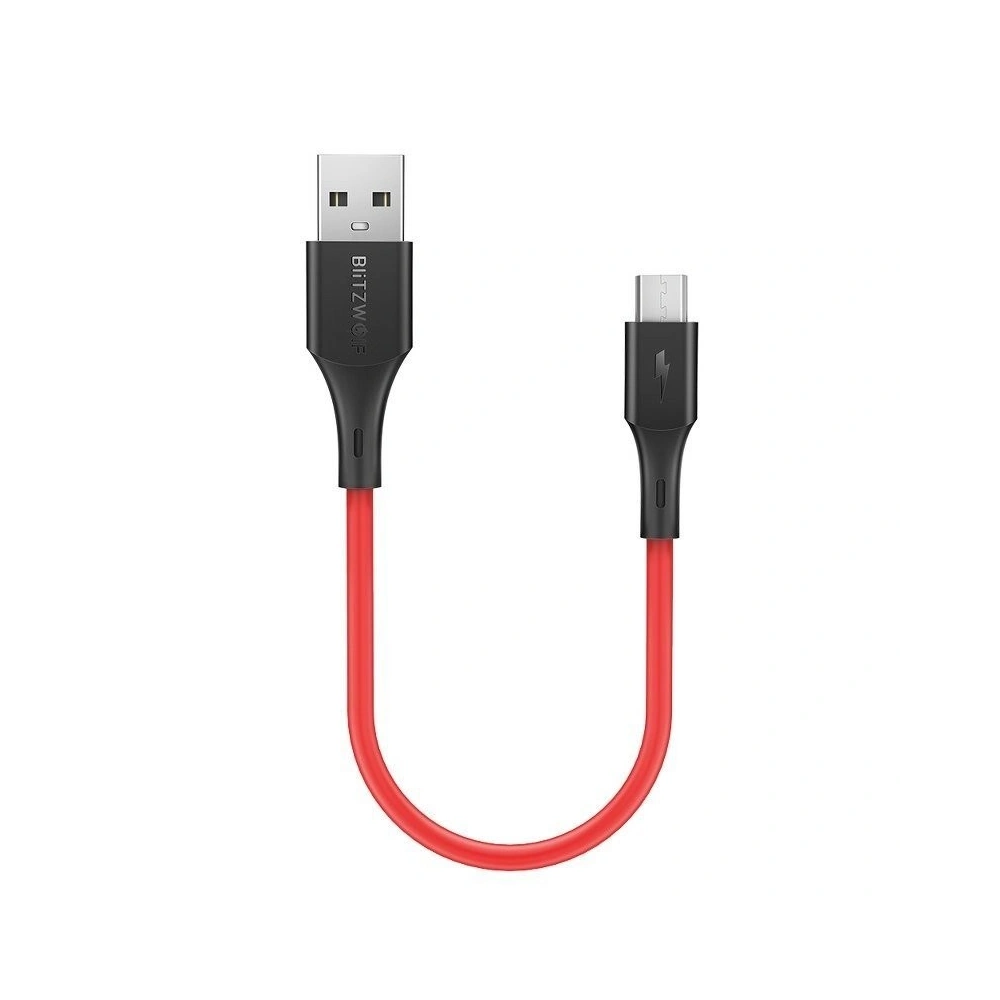 Hurtownia GSM - Kabel Micro USB BlitzWolf BW-MC12 2A 0,3m (czerwony) - BLZ099RED - {ean13} - Hurt