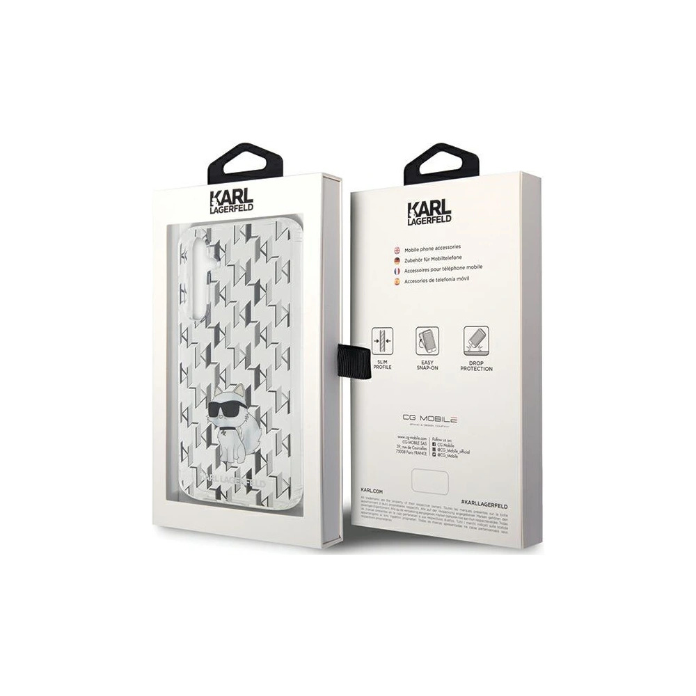 Hurtownia GSM - Case Karl Lagerfeld KLHCS23FEHNCMKLT Samsung Galaxy S23 FE Hardcase Monogram Choupette transparent - KLD1859 - {ean13} - Hurt