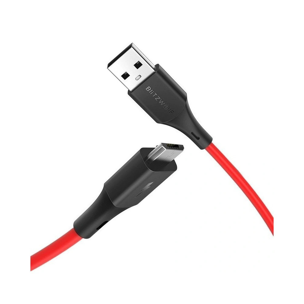 Hurtownia GSM - Kabel Micro USB BlitzWolf BW-MC12 2A 0,3m (czerwony) - BLZ099RED - {ean13} - Hurt