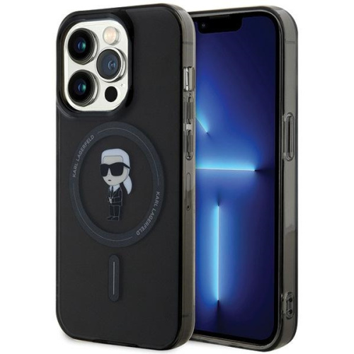 Karl Lagerfeld Distributor - 3666339162139 - KLD1860 - Karl Lagerfeld KLHMP14LHFCKNOK Apple iPhone 14 Pro hardcase IML Ikonik MagSafe black - B2B homescreen