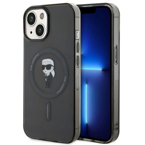 Karl Lagerfeld Distributor - 3666339162115 - KLD1861 - Karl Lagerfeld KLHMP14SHFCKNOK Apple iPhone 14 / 15 hardcase IML Ikonik MagSafe black - B2B homescreen