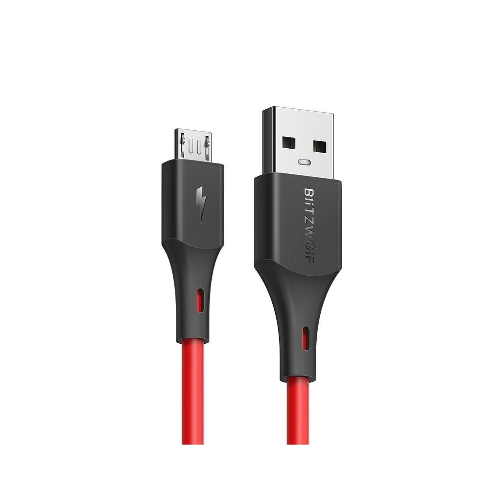 Hurtownia GSM - Kabel Micro USB BlitzWolf BW-MC12 2A 0,3m (czerwony) - BLZ099RED - {ean13} - Hurt