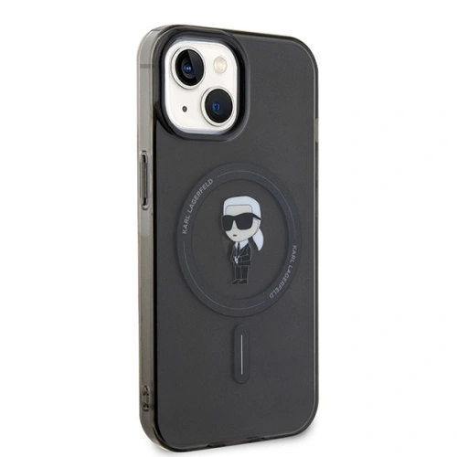 Etui Karl Lagerfeld KLHMP14SHFCKNOK Apple iPhone 14 / 15 hardcase IML Ikonik MagSafe czarny/black