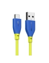 Hurtownia GSM - Kabel USB 2.0 typu C AmpCore BlitzWolf BW-TC12 1m żółtoniebieski - BLZ106YELGRN - {ean13} - Hurt