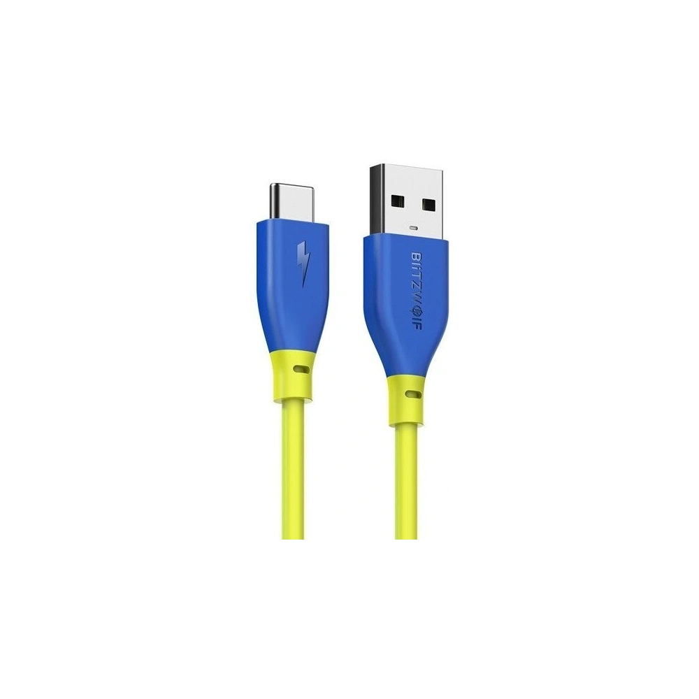 Wholesale USB-C 2.0 Cable AmpCore BlitzWolf BW-TC12 1m Yellow Blue - BLZ106YELGRN - {ean13} - Hurt