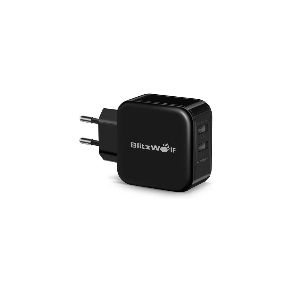 Wholesale Wall Charger BlitzWolf BW-S2 4,8A 24W Black - BLZ107BLK - {ean13} - Hurt