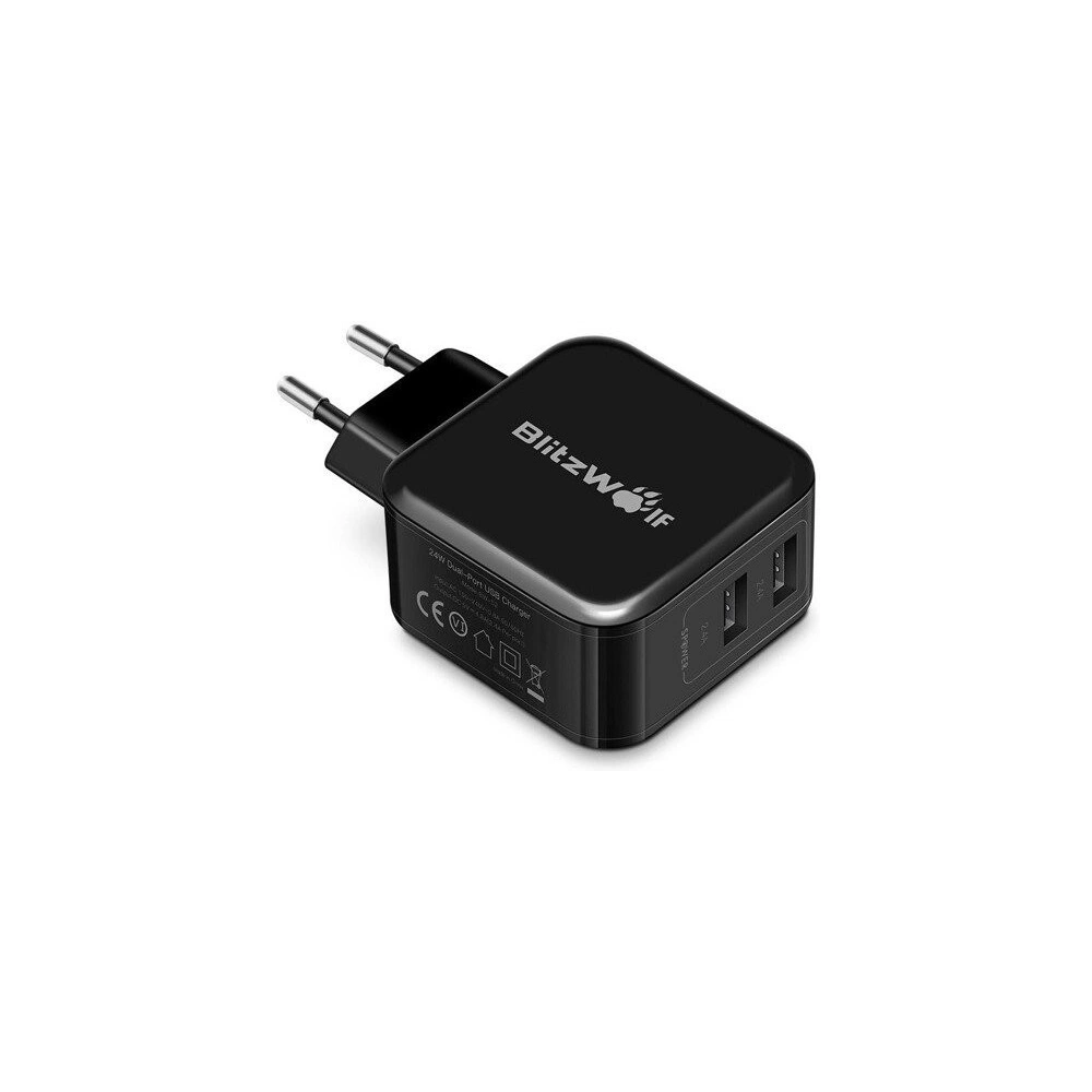 Wholesale Wall Charger BlitzWolf BW-S2 4,8A 24W Black - BLZ107BLK - {ean13} - Hurt