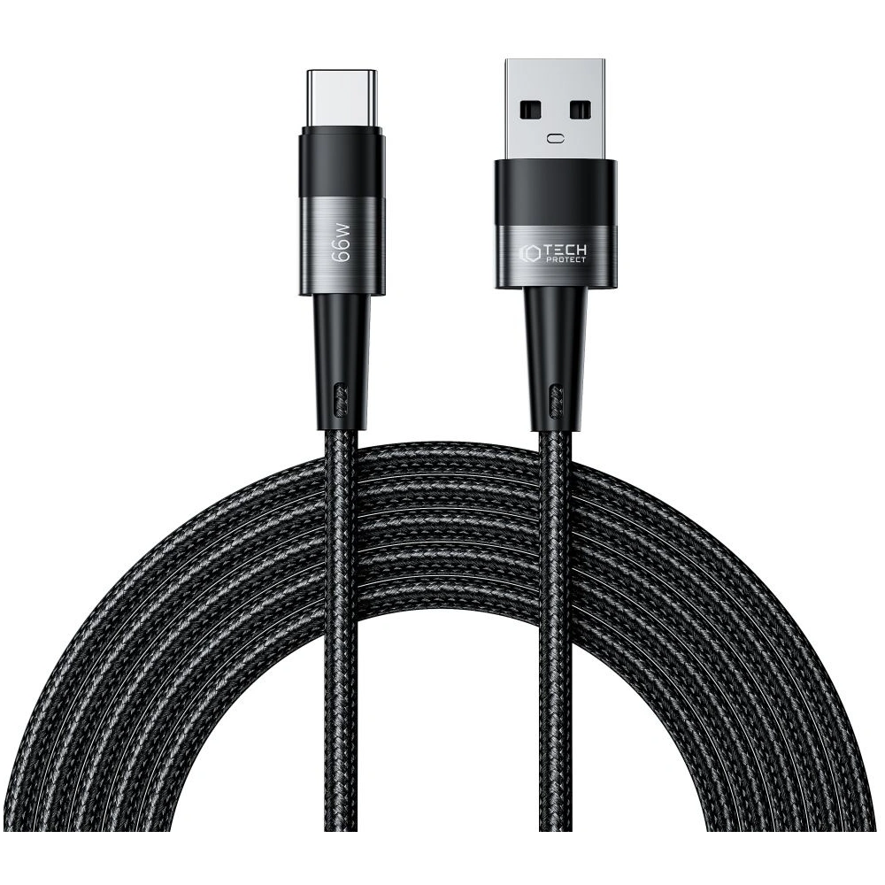 Hurtownia GSM - Cablu Tech-Protect Ultraboost USB-A / USB-C 66W, 6A, 300cm Gri - THP2510 - {ean13} - Hurt