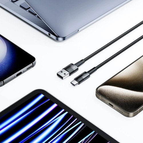 Kabel Tech-Protect Ultraboost USB-A / USB-C 66W, 6A, 300cm Grey