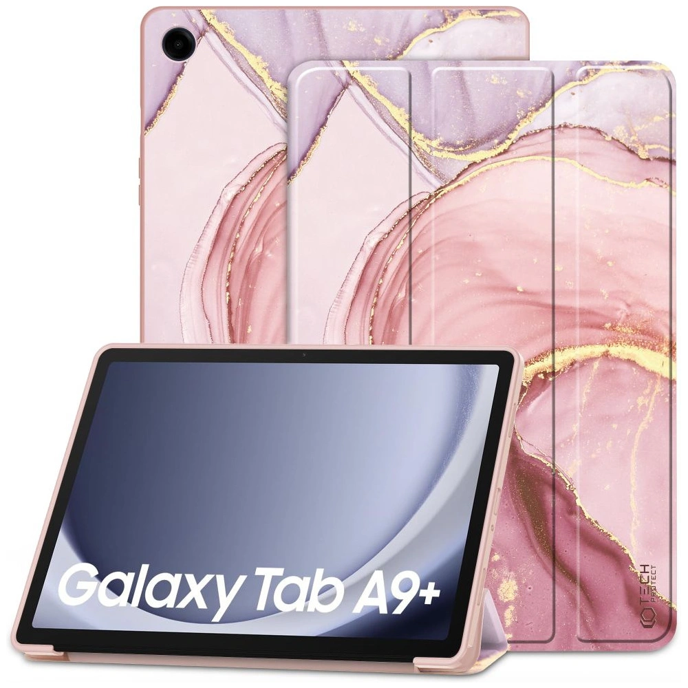 Hurtownia GSM - Etui Tech-protect SmartCase Samsung Galaxy Tab A9+ Plus 11.0 X210 / X215 / X216 Mramor - THP2513 - {ean13} - Hurt