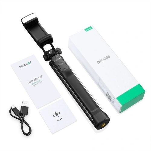 BlitzWolf BW-BS8 Selfie stick statyw 3w1 z lampą doświetlającą