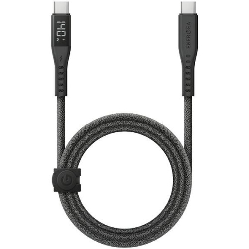 Energea Distributor - 8885020100327 - ENG132 - ENERGEA Flow Digital Display cable USB-C / USB-C 240W, 5A, 1.5m czarny - B2B homescreen