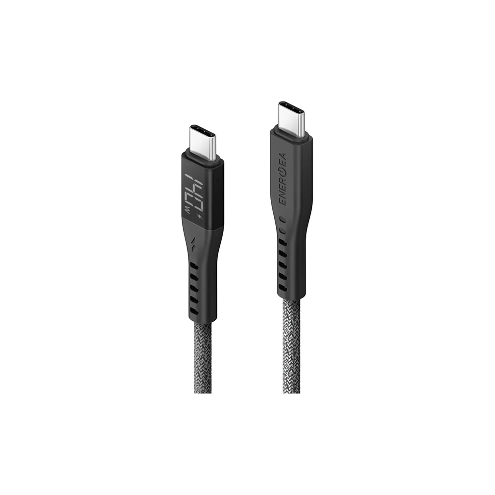 Hurtownia GSM - Kabel ENERGEA Flow Digital Display USB-C / USB-C 240W, 5A, 1.5m schwarz - ENG132 - {ean13} - Hurt
