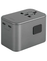 Hurtownia GSM - Ladegerät ENERGEA Travel World Adapter GaN65 4w1 US/UA/EU/UK USB-A, 2xUSB-C, PD65W, PPS55W, QC3.0 grau/gunmetal - ENG133 - {ean13} - Hurt