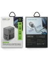 Hurtownia GSM - Ladegerät ENERGEA Travel World Adapter GaN65 4w1 US/UA/EU/UK USB-A, 2xUSB-C, PD65W, PPS55W, QC3.0 grau/gunmetal - ENG133 - {ean13} - Hurt