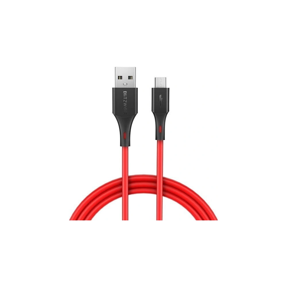 Hurtownia GSM - Kabel Micro USB BlitzWolf BW-MC14 2A 1,8m (czerwony) - BLZ112RED - {ean13} - Hurt