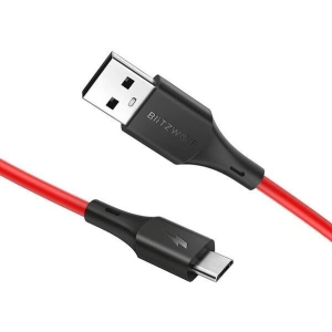 Kabel Micro USB BlitzWolf BW-MC14 2A 1,8m (czerwony)
