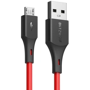 Kabel Micro USB BlitzWolf BW-MC14 2A 1,8m (czerwony)