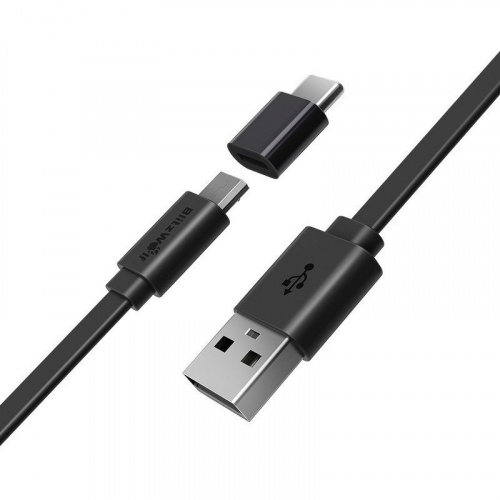 BlitzWolf Distributor - 5907489600248 - BLZ115 - Micro USB Cable + adapter USB-C BlitzWolf BW-MT2 2A 0,5m - B2B homescreen