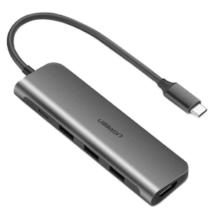 Adapter UGREEN 5w1 USB-C do HDMI 4K, 3x USB 3.0, Typ-C