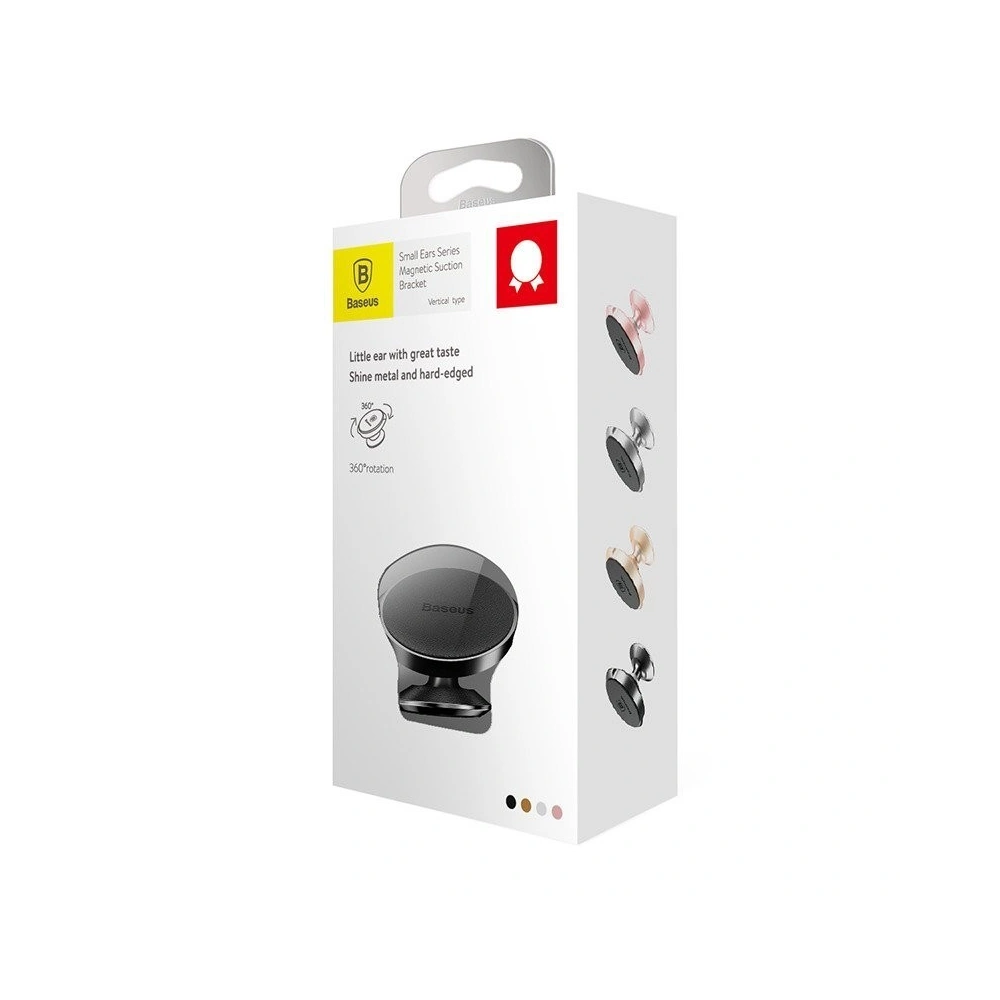Wholesale Baseus Leather Magnetic Car Mount Black - BSU573BLK - {ean13} - Hurt