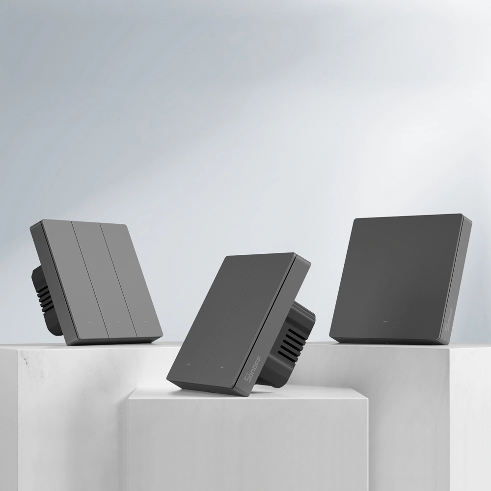 Hurtownia GSM - Intelligens fali kapcsoló Sonoff Wi-Fi (3-csatornás) fekete - SNF131 - {ean13} - Hurt