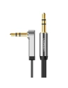 Flaches Audio-Kabel UGREEN AV119 AUX Mini-Jack 3,5 mm 0,5 m schwarz