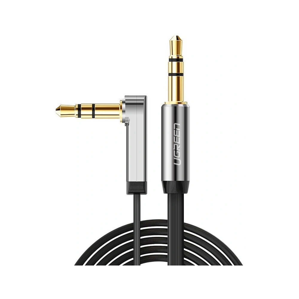 Hurtownia GSM - Cablul audio unghiular UGREEN AV119 AUX mini jack 3.5 mm 0.5 m negru - UGR1770 - {ean13} - Hurt