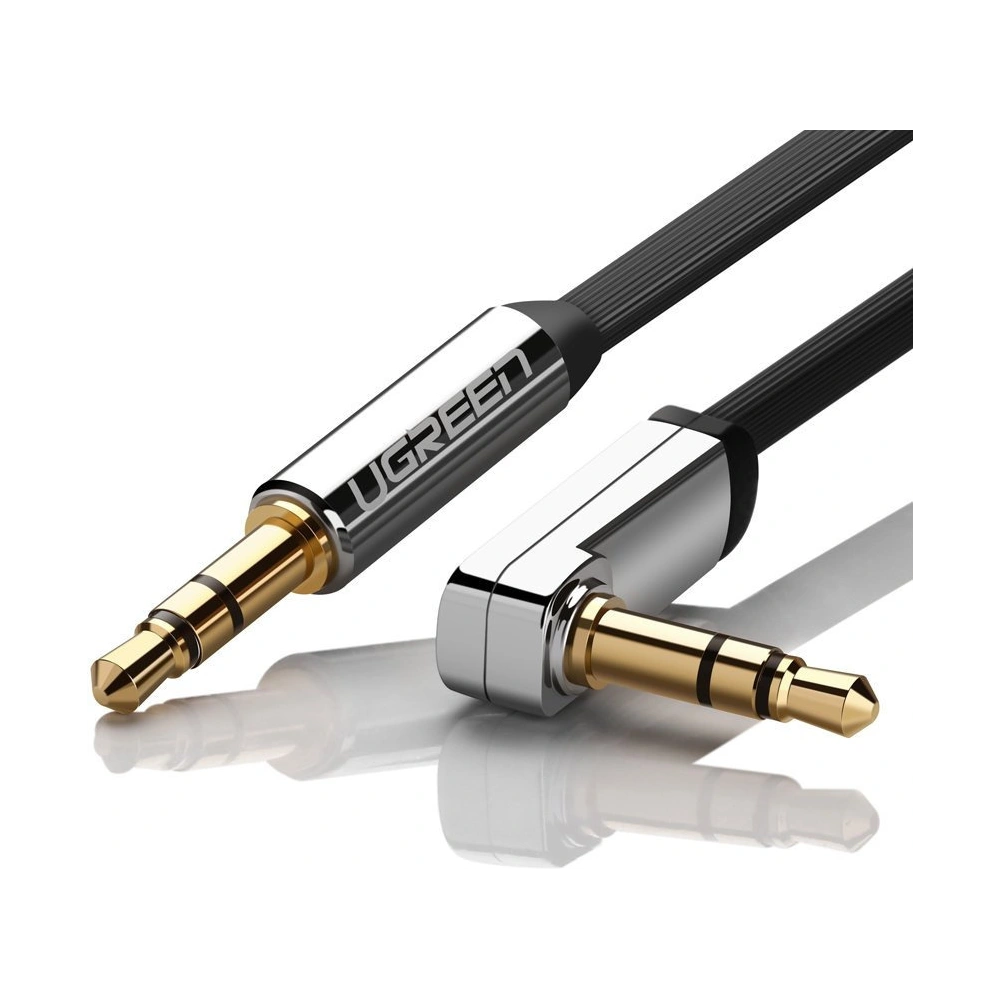 Hurtownia GSM - Cablul audio unghiular UGREEN AV119 AUX mini jack 3.5 mm 0.5 m negru - UGR1770 - {ean13} - Hurt