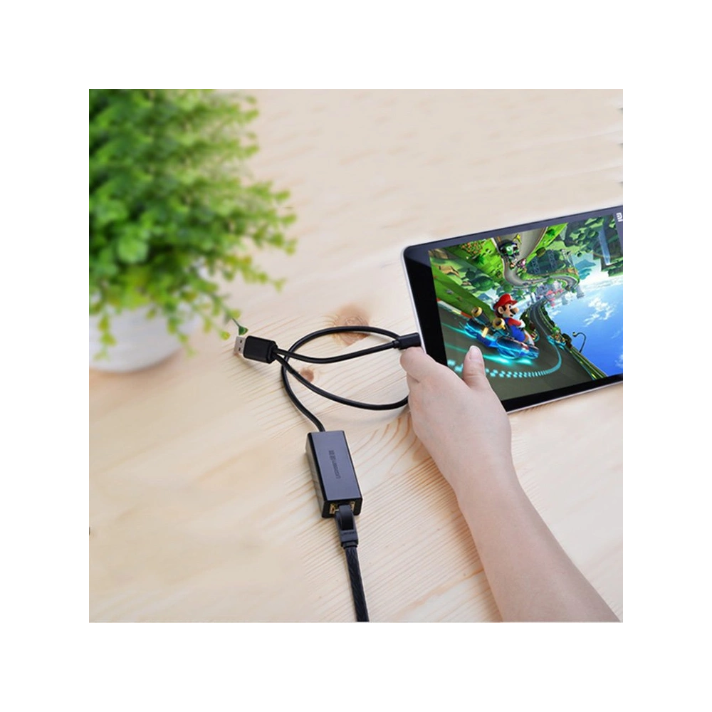 Wholesale UGREEN CR110 USB-A 2.0 / RJ45 100Mbps external network card black - UGR1771 - {ean13} - Hurt