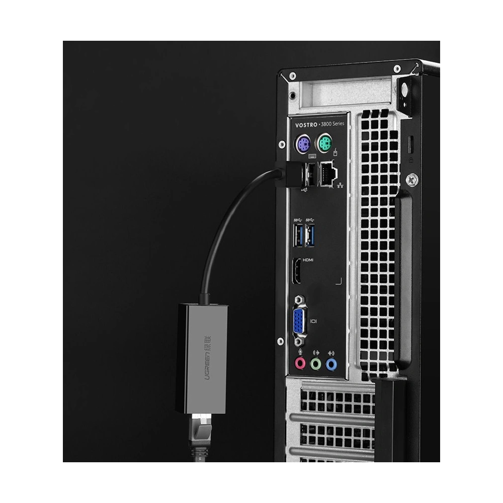 Wholesale UGREEN CR110 USB-A 2.0 / RJ45 100Mbps external network card black - UGR1771 - {ean13} - Hurt