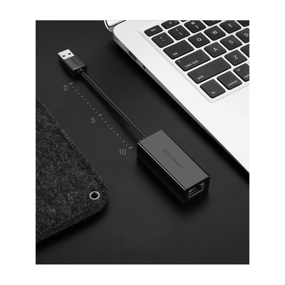 Wholesale UGREEN CR110 USB-A 2.0 / RJ45 100Mbps external network card black - UGR1771 - {ean13} - Hurt
