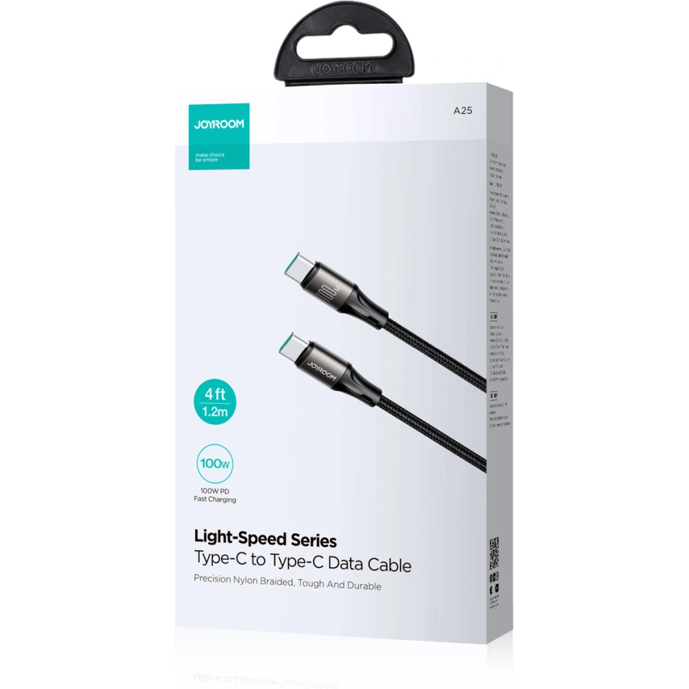 Hurtownia GSM - Kábel Joyroom Light-Speed Series SA25-CC5 USB-C / USB-C 100W 1.2m fekete - JYR855 - {ean13} - Hurt
