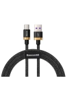 Kabel USB-C Baseus Purple Gold Red, Huawei SuperCharge, 5A, 1m, 40W (czarno-złoty)