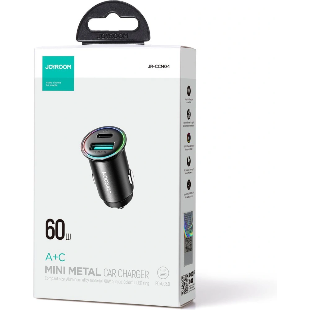 Hurtownia GSM - Autoladegerät Joyroom JR-CCN04 60W USB-A, USB-C schwarz - JYR856 - {ean13} - Hurt