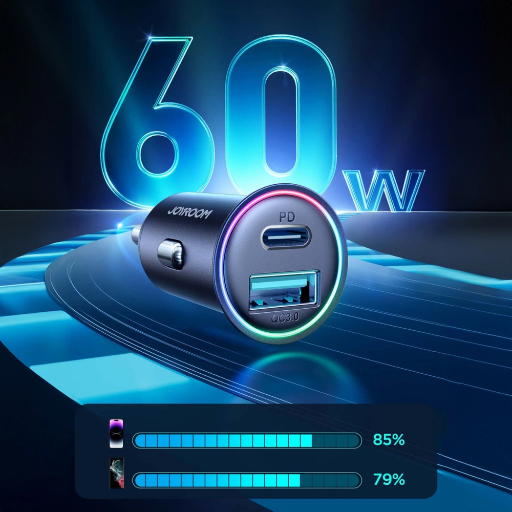 Hurtownia GSM - Auto nabíječka Joyroom JR-CCN04 60W USB-A, USB-C černá - JYR856 - {ean13} - Hurt