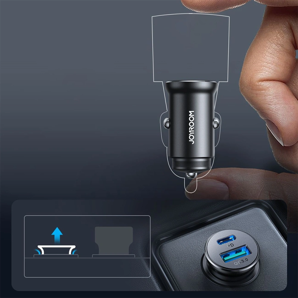 Hurtownia GSM - Autonabíječka Joyroom JR-CCN05 30W USB-A, USB-C černá - JYR857 - {ean13} - Hurt