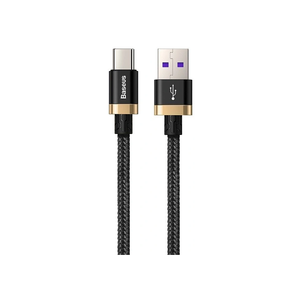 Hurtownia GSM - Kabel USB-C Baseus Purple Gold Red, Huawei SuperCharge, 5A, 1m, 40W (czarno-złoty) - BSU577BLKGLD - {ean13} - Hurt