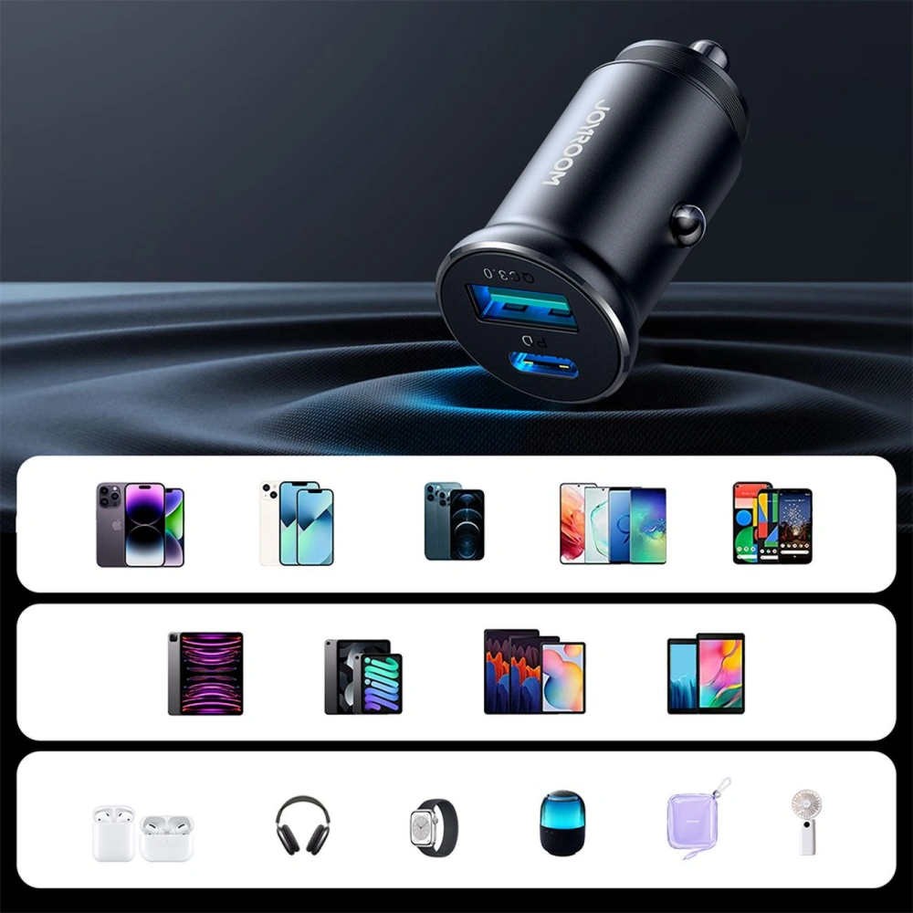 Hurtownia GSM - Autonabíječka Joyroom JR-CCN05 30W USB-A, USB-C černá - JYR857 - {ean13} - Hurt