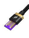 Hurtownia GSM - Kabel USB-C Baseus Purple Gold Red, Huawei SuperCharge, 5A, 1m, 40W (czarno-złoty) - BSU577BLKGLD - {ean13} - Hurt