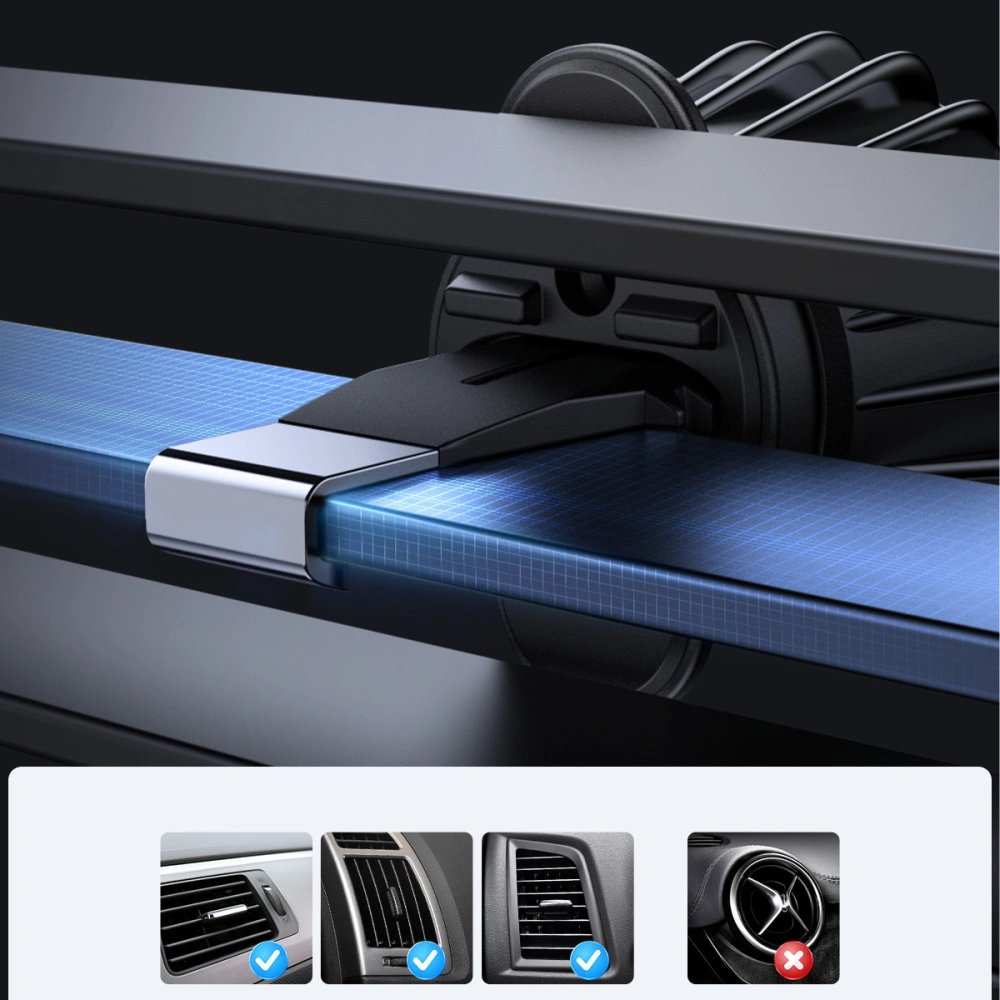 Hurtownia GSM - Uchwyt auto pentru grilă Joyroom JR-ZS240 cu încărcător wireless de 15W negru - JYR868 - {ean13} - Hurt