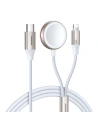 Kabel 2w1 Joyroom S-IW011 USB-C / Lightning, induktives Ladegerät für Apple Watch 1.5m weiß