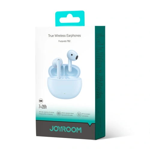 Bezprzewodowe słuchawki douszne Joyroom Funpods JR-FB2 Bluetooth 5.3 niebieskie